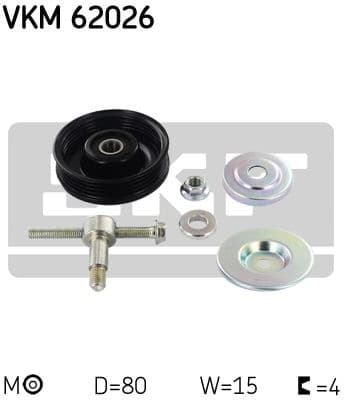 Belt Tensioner, V-ribbed belt VKM62026