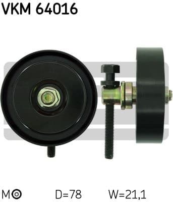 Deflection/Guide Pulley, V-ribbed belt VKM64016