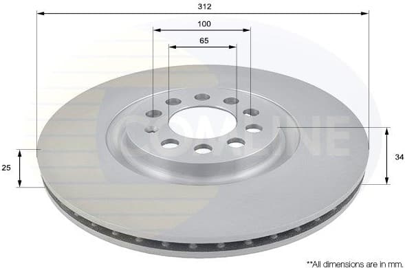 Brake Disc COATED ADC1438V