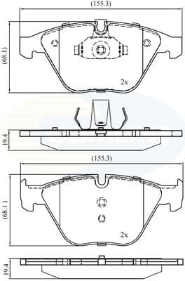 Brake Pad Set, disc brake CBP02377
