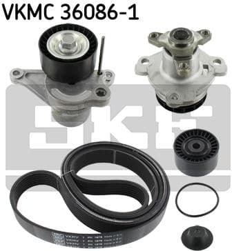 Water Pump + V-ribbed Belt Kit VKMC360861