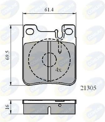Brake Pad Set, disc brake CBP0702