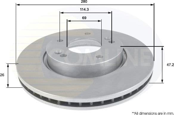 Brake Disc COATED ADC1098V