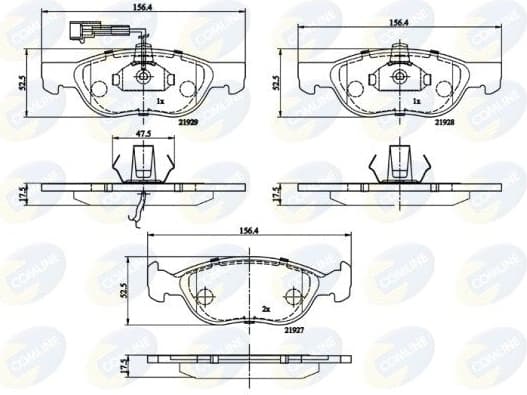 Brake Pad Set, disc brake CBP1477