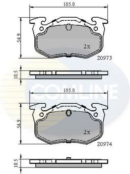 Brake pads rear CBP0522