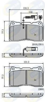 Brake Pad Set, disc brake CBP11022