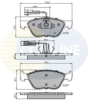 Brake Pad Set, disc brake CBP1897