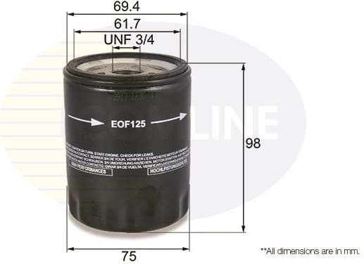 Oil Filter EOF125