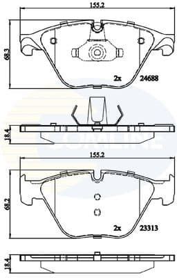 Brake pads front CBP06097 - image 2