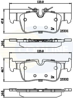Brake pads rear CBP02318