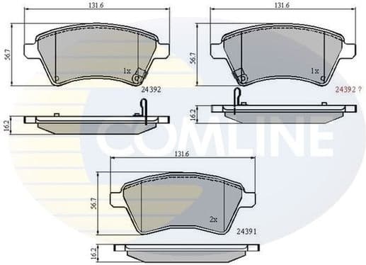 Brake Pad Set, disc brake CBP31513