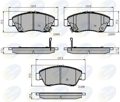 Brake Pad Set, disc brake CBP32009