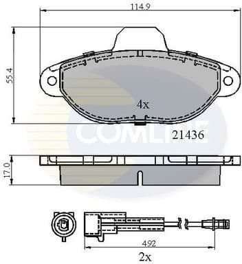 Brake Pad Set, disc brake CBP2509