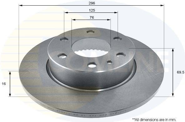 Brake Disc COATED ADC1842