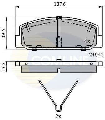 Brake pads rear CBP0986