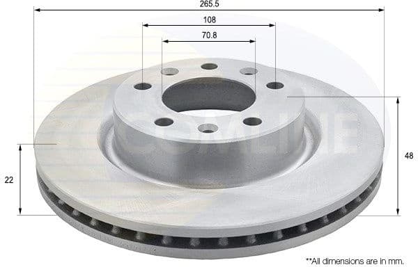 Brake disc, 1pcs FRONT ADC2726V