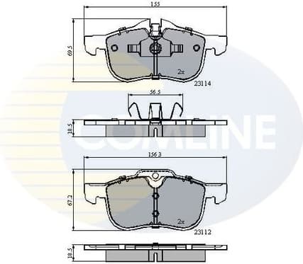 Brake Pad Set, disc brake CBP0898