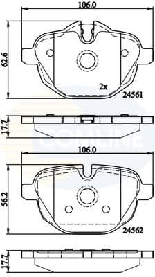 Brake pads rear CBP06092