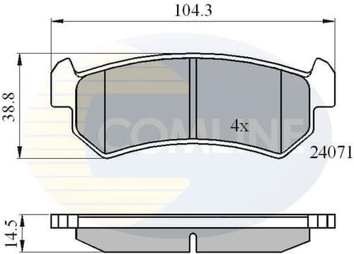 Brake Pad Set, disc brake CBP01191