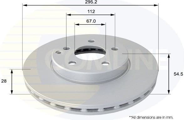 Brake disc, 1pcs FRONT ADC1623V