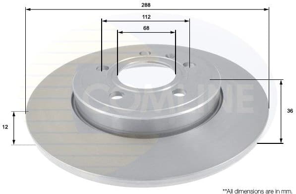 Brake disc, 1pcs REAR ADC1468 - image 2