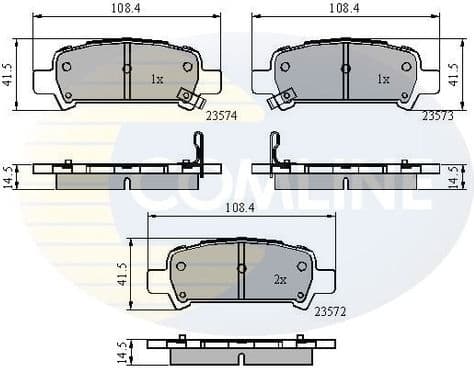 Brake Pad Set, disc brake CBP3882