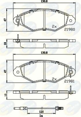 Brake Pad Set, disc brake CBP2485