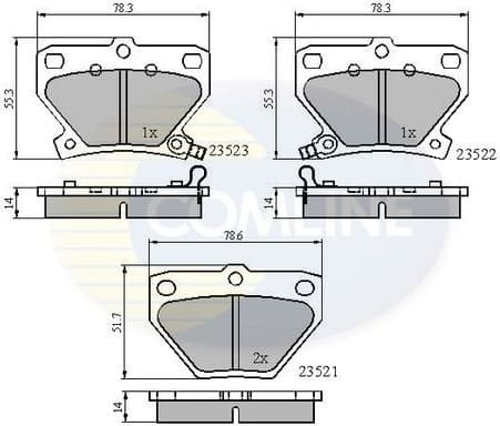 Brake Pad Set, disc brake CBP3841