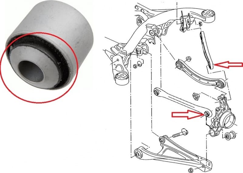 Silentblock rear axle 017-00460