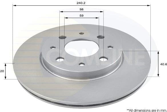 Brake Disc COATED ADC1821V