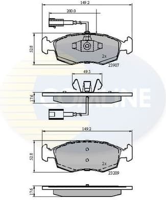 Brake Pad Set, disc brake CBP12044