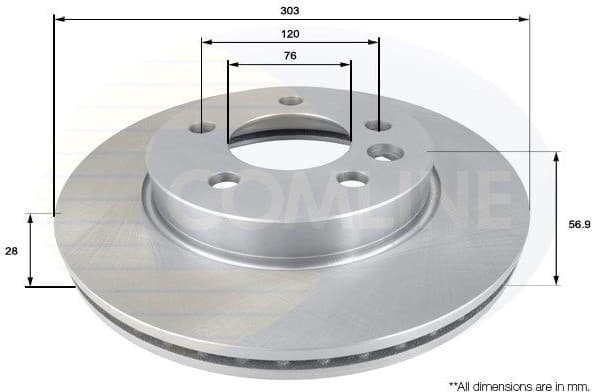Brake disc, 1pcs FRONT ADC2604V