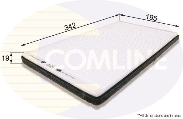 Filter, cabin air EKF142