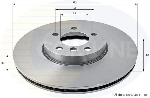 Brake disc, 1pcs FRONT ADC1756V