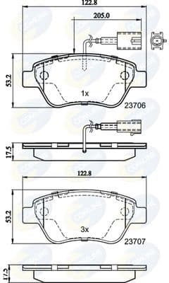 Brake Pad Set, disc brake CBP11037