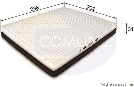 Filter, cabin air EKF218