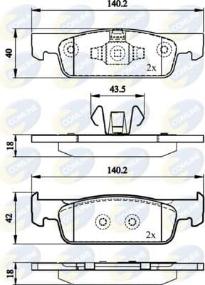 Brake Pad Set, disc brake CBP02144