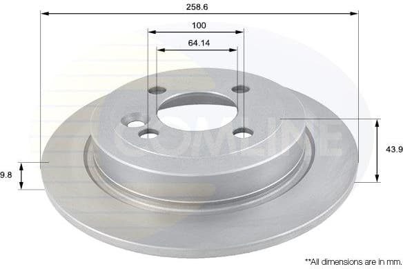 Brake disc, 1pcs REAR ADC1714