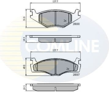 Brake Pad Set, disc brake CBP0149