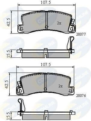 Brake Pad Set, disc brake CBP3864