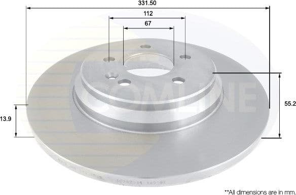 Brake Disc COATED ADC1634
