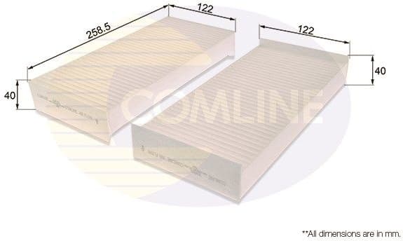 Filter, cabin air EKF231