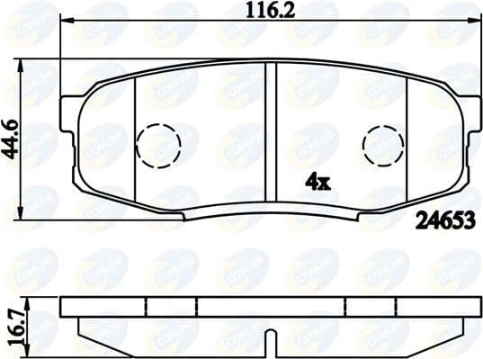 Brake Pad Set, disc brake CBP02124
