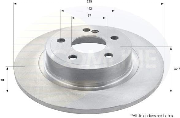 Brake disc, 1pcs REAR ADC1677