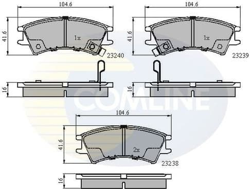 Brake Pad Set, disc brake CBP3488