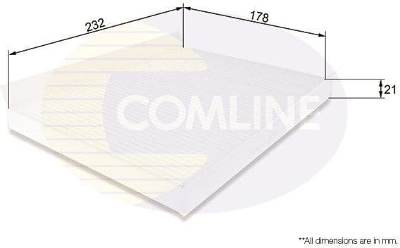 Filter, cabin air EKF103
