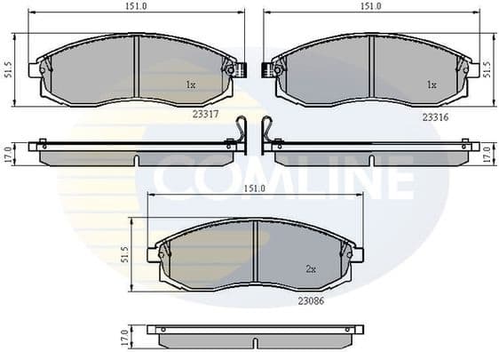 Brake Pad Set, disc brake CBP3776
