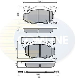 Brake Pad Set, disc brake CBP2258