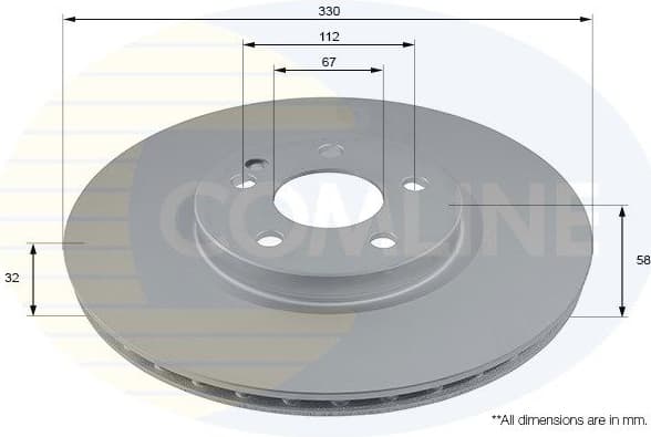 Brake Disc COATED ADC2817V