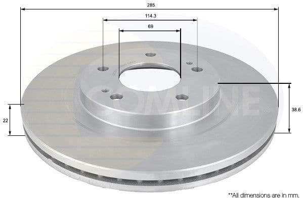 Brake Disc COATED ADC0361V